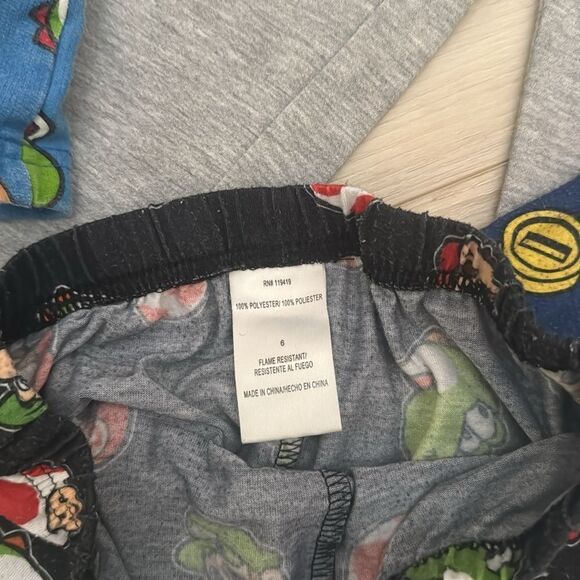 Mario Bros, Mario & Luigi Print Pajama Pants Bundle Size 6 - Picture 7 of 8
